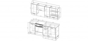 Кухонный гарнитур Виола 2000 (Стол. 38мм) в Ишиме - ishim.mebel24.online | фото 2