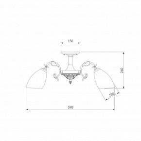 Люстра на штанге Eurosvet Ariele 22010/5 античная бронза в Ишиме - ishim.mebel24.online | фото 3