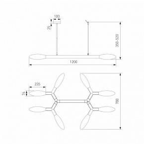 Люстра на штанге Eurosvet Covalent 30180 черный в Ишиме - ishim.mebel24.online | фото 3