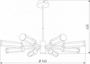 Люстра на штанге Eurosvet Stark 50386 LED латунь в Ишиме - ishim.mebel24.online | фото 5