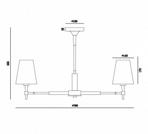 Люстра на штанге Maytoni Zaragoza H001CL-05BS в Ишиме - ishim.mebel24.online | фото 6