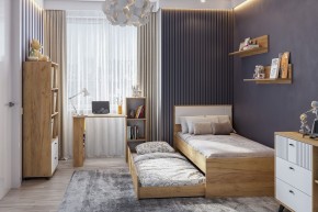 МИЛАН Детская (Дуб Золотой/Белый матовый) в Ишиме - ishim.mebel24.online | фото 47