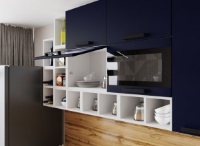 Модульная кухня Осло карбон сапфир/карбон вулкан в Ишиме - ishim.mebel24.online | фото 2