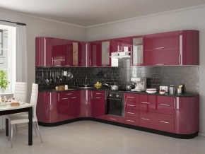 Модульная кухня Танго бордо в Ишиме - ishim.mebel24.online | фото 1
