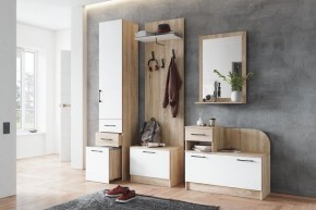 Модульная прихожая Денвер Дуб сонома/Белый в Ишиме - ishim.mebel24.online | фото 1