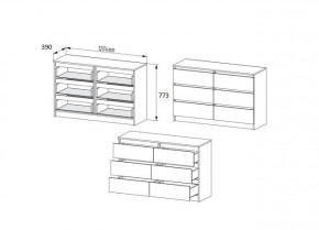 МОРИ МК1206 (МК1200.6) Комод 6 ящиков (белый) в Ишиме - ishim.mebel24.online | фото 2