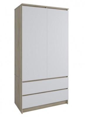 МОРИ МШ 900.1 Шкаф с 2-мя дв. и 2-мя ящ. (Дуб Сонома/Белый) в Ишиме - ishim.mebel24.online | фото 1