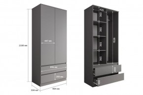 МОРИ МШ 900.2 Шкаф (графит) в Ишиме - ishim.mebel24.online | фото 2