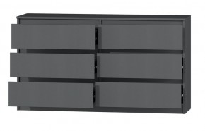 МС "Хилтон" Комод №5 1400 (6 ящ.) графит в Ишиме - ishim.mebel24.online | фото 3
