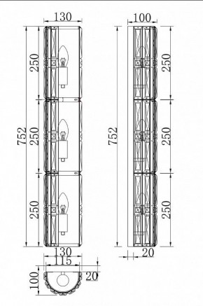 Накладной светильник Maytoni Facet MOD094WL-03G в Ишиме - ishim.mebel24.online | фото 4