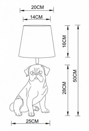 Настольная лампа декоративная Arte Lamp Bobby A1512LT-1WH в Ишиме - ishim.mebel24.online | фото 2