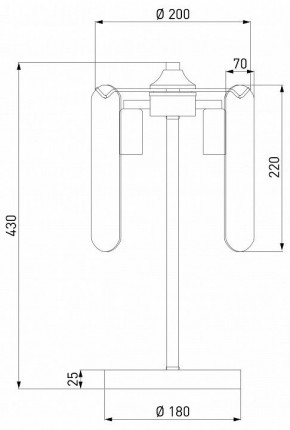 Настольная лампа декоративная Eurosvet Claire 01170/3 золото в Ишиме - ishim.mebel24.online | фото 3