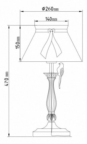 Настольная лампа декоративная Maytoni Bird ARM013-11-W в Ишиме - ishim.mebel24.online | фото 5