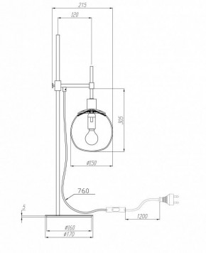 Настольная лампа декоративная Maytoni Erich MOD221-TL-01-G в Ишиме - ishim.mebel24.online | фото 3