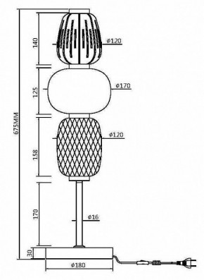 Настольная лампа декоративная Maytoni Pattern MOD267TL-L28CH3K в Ишиме - ishim.mebel24.online | фото 4