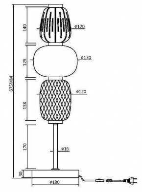 Настольная лампа декоративная Maytoni Pattern MOD267TL-L28G3K в Ишиме - ishim.mebel24.online | фото 5