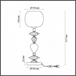 Настольная лампа декоративная Odeon Light Bizet 4855/1T в Ишиме - ishim.mebel24.online | фото 3