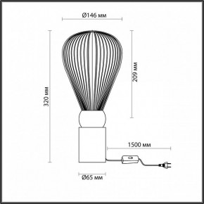 Настольная лампа декоративная Odeon Light Elica 5402/1T в Ишиме - ishim.mebel24.online | фото 4