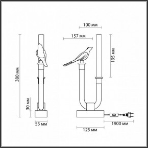 Настольная лампа декоративная Odeon Light Lark 5431/2TL в Ишиме - ishim.mebel24.online | фото 4