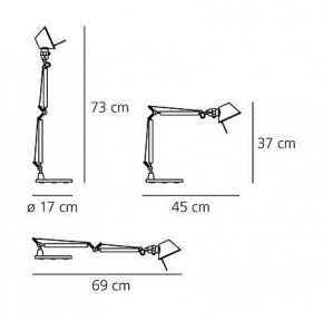 Настольная лампа офисная Artemide  A001300 в Ишиме - ishim.mebel24.online | фото 4