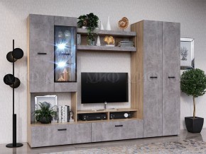 Нэнси New Шкаф 2-х створчатый (ЛДСП) Бетон светлый/Сонома в Ишиме - ishim.mebel24.online | фото 3