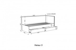 НИЛЬС - 3 Кровать с ортопедом 900 в Ишиме - ishim.mebel24.online | фото 2