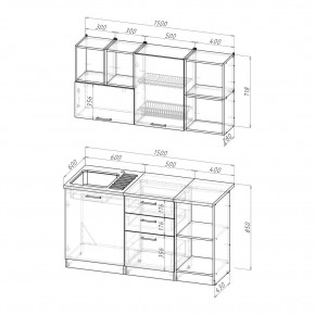 ОЛЬГА Кухонный гарнитур Нормал 3 (1500 мм ) в Ишиме - ishim.mebel24.online | фото 2