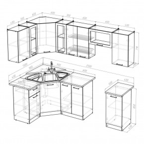 ОЛЬГА Кухонный гарнитур Оптима 1 (1300*2500 мм) в Ишиме - ishim.mebel24.online | фото 2