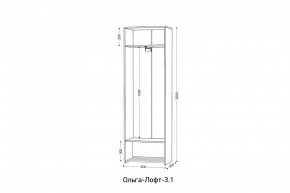 ОЛЬГА-ЛОФТ 3.1 Шкаф 2-х створчатый с зеркалом в Ишиме - ishim.mebel24.online | фото 2