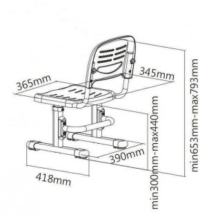 Парта-трансофрмер Amare II Blue + ящик + SST3 Blue в Ишиме - ishim.mebel24.online | фото 8