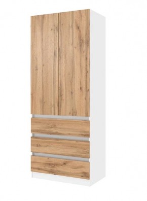 ПАРУС Шкаф 2-х ств. 800 (белый/вотан) в Ишиме - ishim.mebel24.online | фото