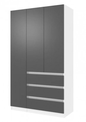 Парус Шкаф 3-х ств. 1200 (Белый/Графит) в Ишиме - ishim.mebel24.online | фото