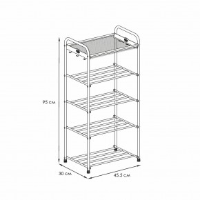 ПДОА15 Б Подставка для обуви "Альфа 15" Белый в Ишиме - ishim.mebel24.online | фото 2