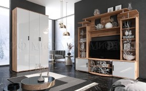 Пенал Виста (Белый глянец/Дуб крафт) в Ишиме - ishim.mebel24.online | фото 3