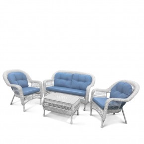 Плетеный комплект для отдыха из искусственного ротанга  LV-520 White/Blue в Ишиме - ishim.mebel24.online | фото 2