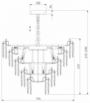 Подвесная люстра Bogate-s Leaf 369 в Ишиме - ishim.mebel24.online | фото 4