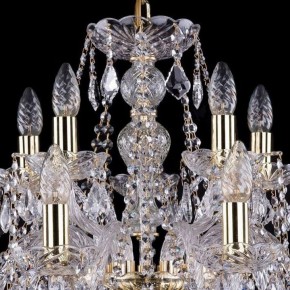 Подвесная люстра Bohemia Ivele Crystal 1411 1411/10+5/240/G/Leafs в Ишиме - ishim.mebel24.online | фото 4