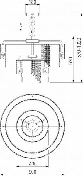 Подвесная люстра Eurosvet Blitz 60160 хром/ прозрачный хрусталь Strotskis в Ишиме - ishim.mebel24.online | фото 3