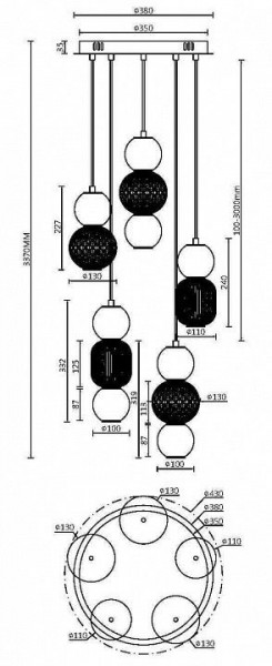 Подвесная люстра Maytoni Drop MOD273PL-L80G3K в Ишиме - ishim.mebel24.online | фото 2