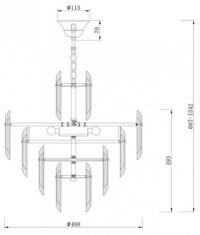 Подвесная люстра Maytoni Flare DIA200PL-06G в Ишиме - ishim.mebel24.online | фото 7