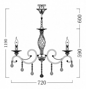 Подвесная люстра Maytoni Grace ARM247-08-G в Ишиме - ishim.mebel24.online | фото 4