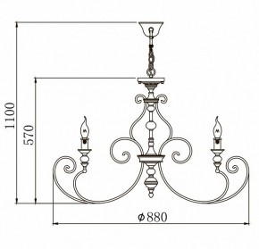 Подвесная люстра Maytoni Karina H631-PL-08-B в Ишиме - ishim.mebel24.online | фото 3