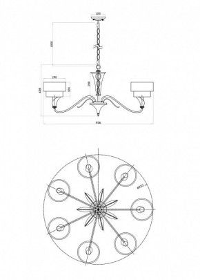 Подвесная люстра Maytoni Lillian H311-07-G в Ишиме - ishim.mebel24.online | фото 6