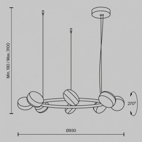 Подвесная люстра Maytoni Mind MOD299PL-L80BC3K в Ишиме - ishim.mebel24.online | фото 4