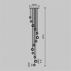 Подвесная люстра Maytoni Pharao MOD361PL-L58BS3K в Ишиме - ishim.mebel24.online | фото 4