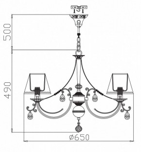 Подвесная люстра Maytoni Soffia RC093-PL-06-R в Ишиме - ishim.mebel24.online | фото 4