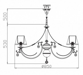 Подвесная люстра Maytoni Soffia RC093-PL-08-R в Ишиме - ishim.mebel24.online | фото 5