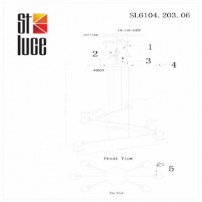 Подвесная люстра ST-Luce Montecelio SL6104.203.06 в Ишиме - ishim.mebel24.online | фото 4