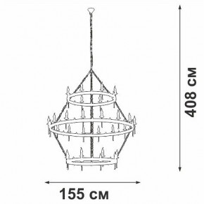 Подвесная люстра Vitaluce V1872 V1872-7/16+8+8 в Ишиме - ishim.mebel24.online | фото 3