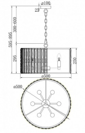 Подвесной светильник Maytoni Facet MOD094PL-06G в Ишиме - ishim.mebel24.online | фото 4